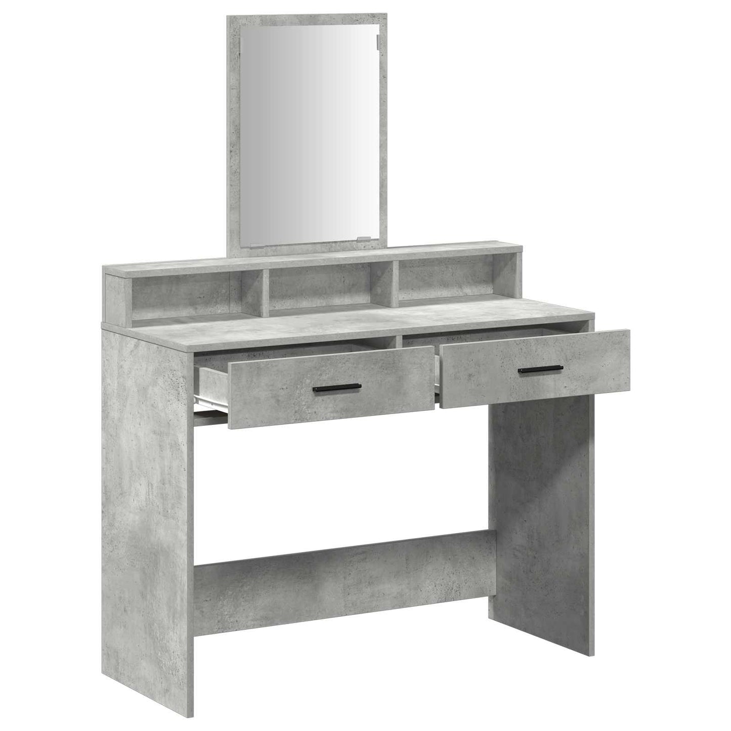 Öltözködőasztal Beton Szürke 100 x 41 x 140 cm Szerelt Fa