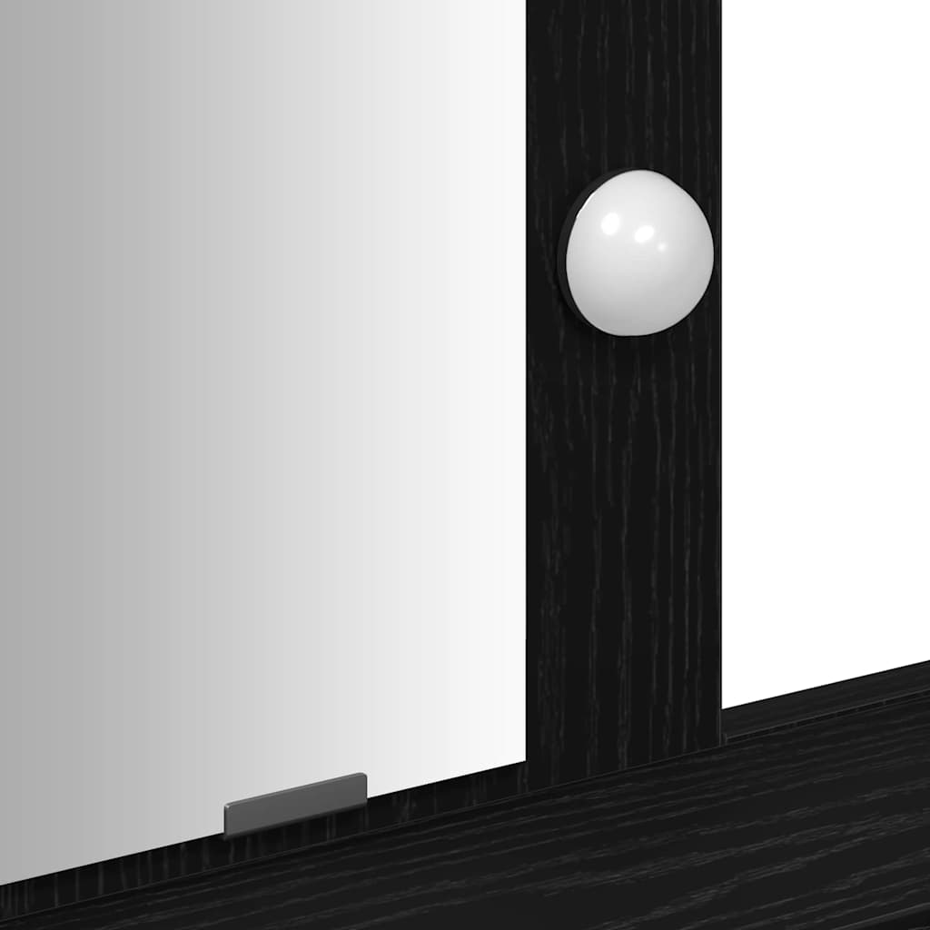 Öltözködőasztal Fekete 100 x 41 x 140 cm Szerelt Fa