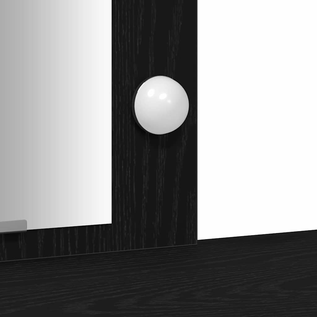 Öltözködőasztal Fekete 102 x 33 x 135 cm Szerelt Fa