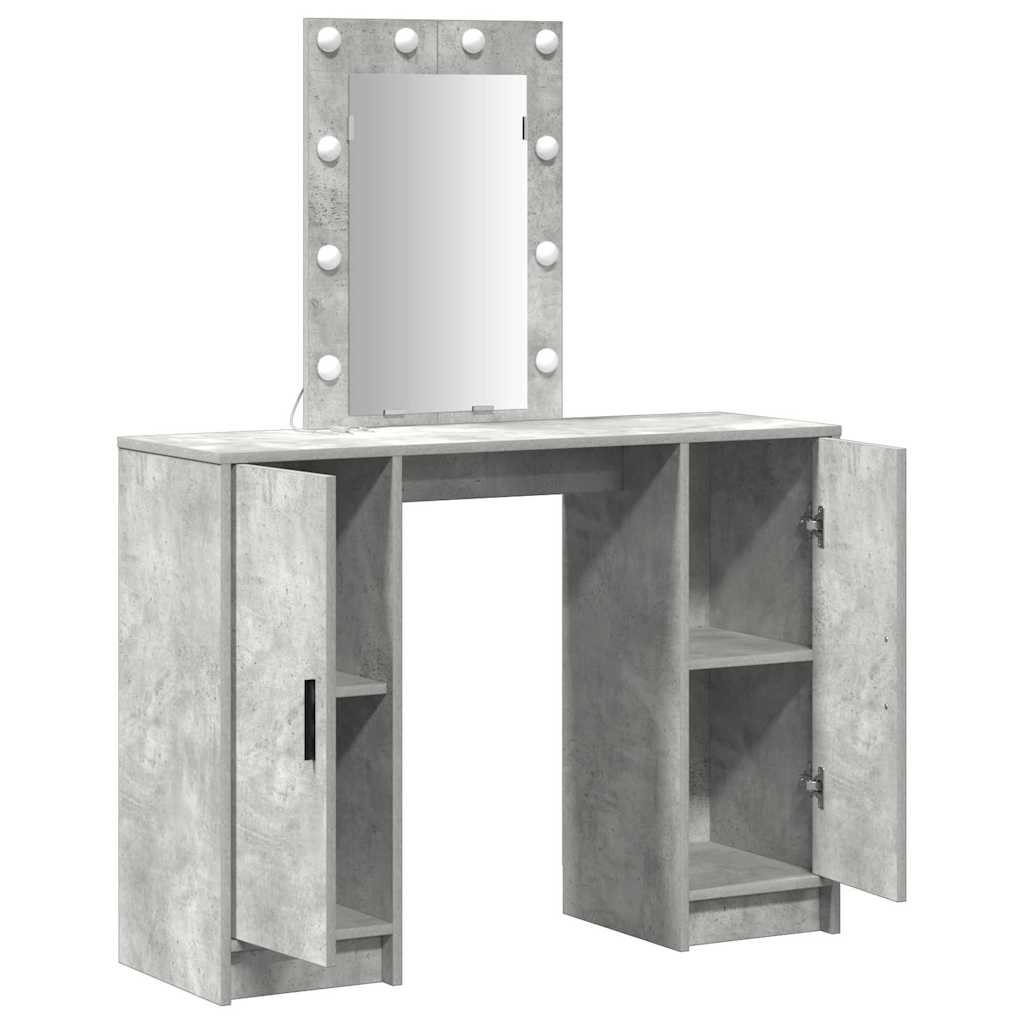 Öltözködőasztal Világosszürke 102 x 33 x 135 cm Szerelt Fa