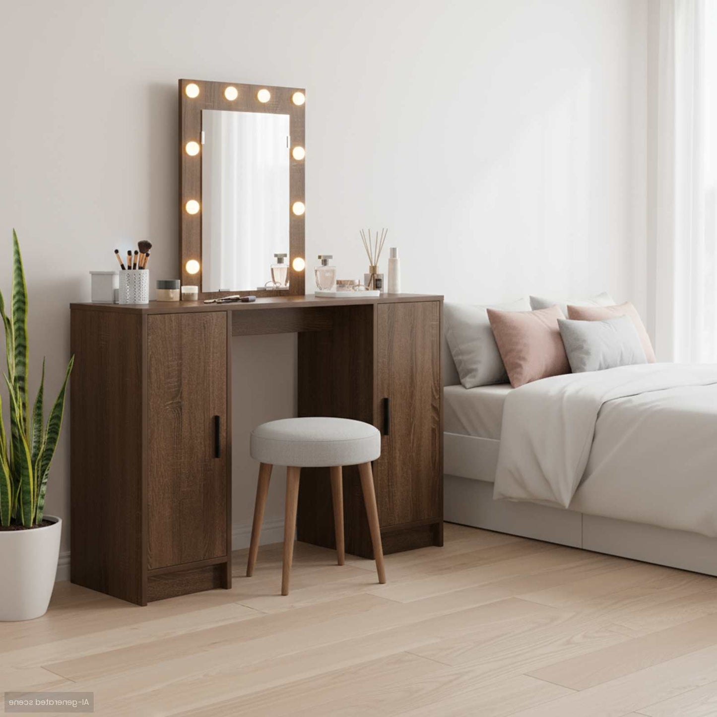 Öltözködőasztal Barna 102 x 33 x 135 cm Szerelt Fa
