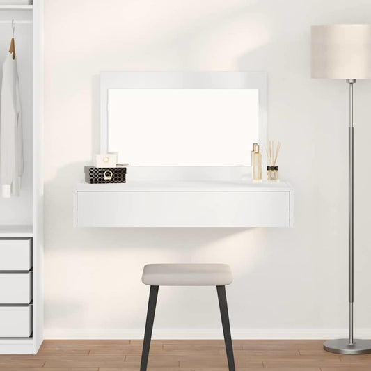 Öltözködőasztal fiókkal tükörrel Fehér 100 x 40 x 70 cm Faanyag