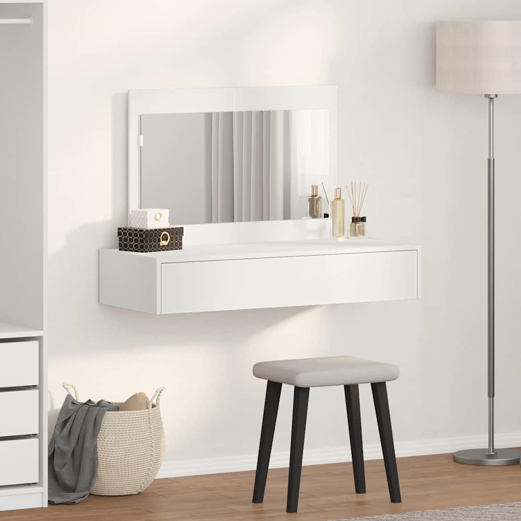 Öltözködőasztal Fehér 100 x 40 x 70 cm Szerelt Fa