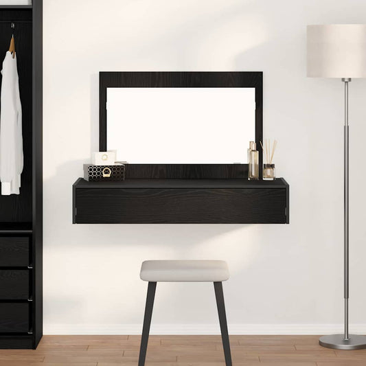 Öltözködőasztal fiókkal Fekete 100 x 40 x 70 cm Faanyag