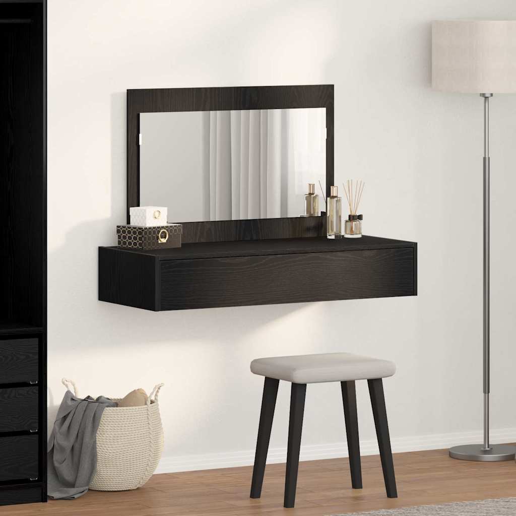 Öltözködőasztal Fekete 100 x 40 x 70 cm Szerelt Fa