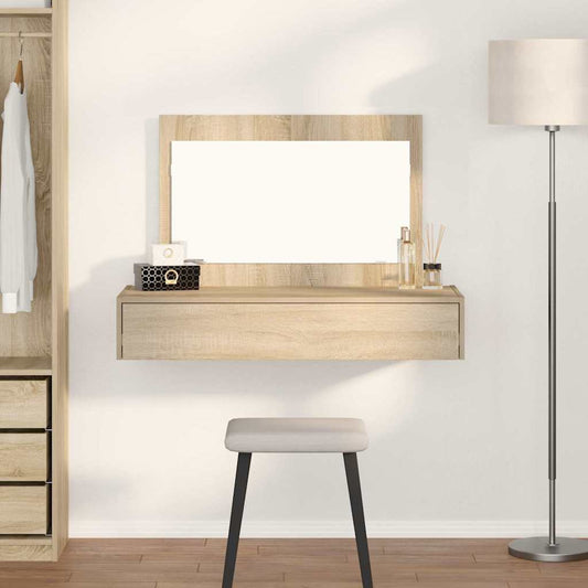 Öltözködőasztal fiókkal tükörrel Barna 100 x 40 x 70 cm Faanyag