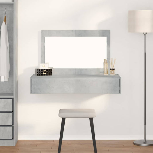 Öltözködőasztal fiókkal Szürke 100 x 40 x 70 cm Faanyag