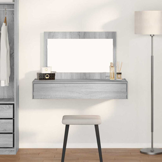 Öltözködőasztal fiókkal Szürke 100 x 40 x 70 cm Faanyag