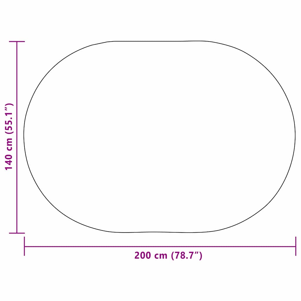 Szőnyeg ZIZUR Barna 200 x 140 cm Polipropilén