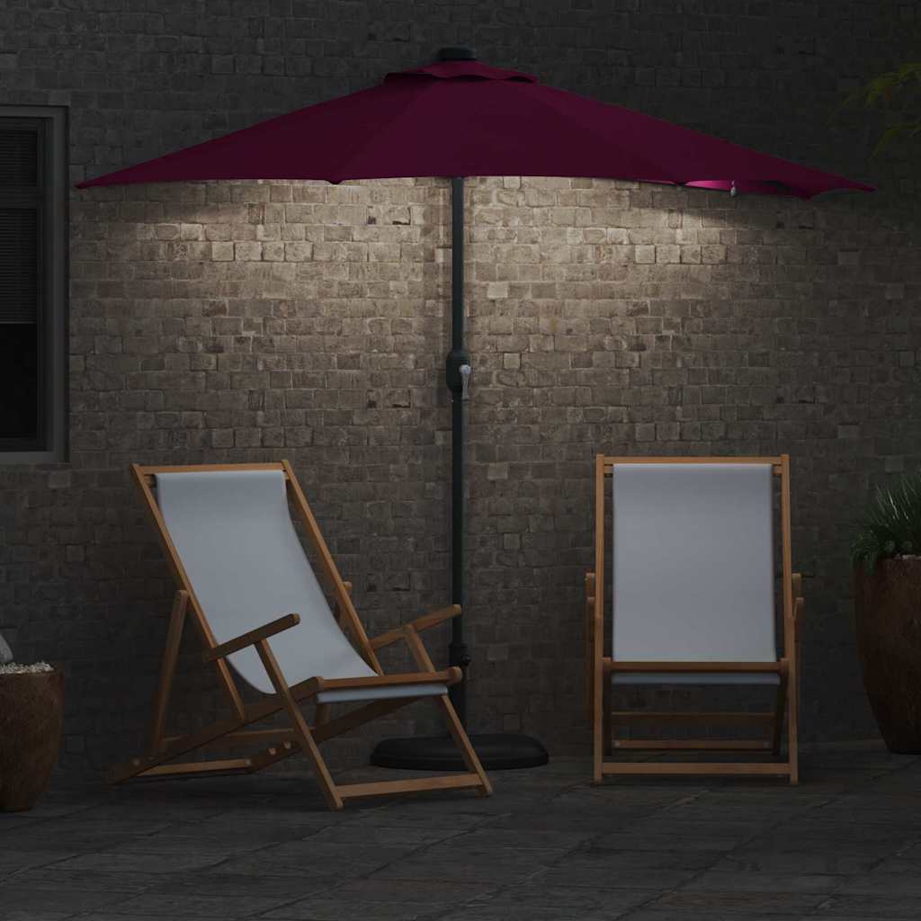 Kerti napernyő Bordeaux piros 294 x 150 x 223 cm