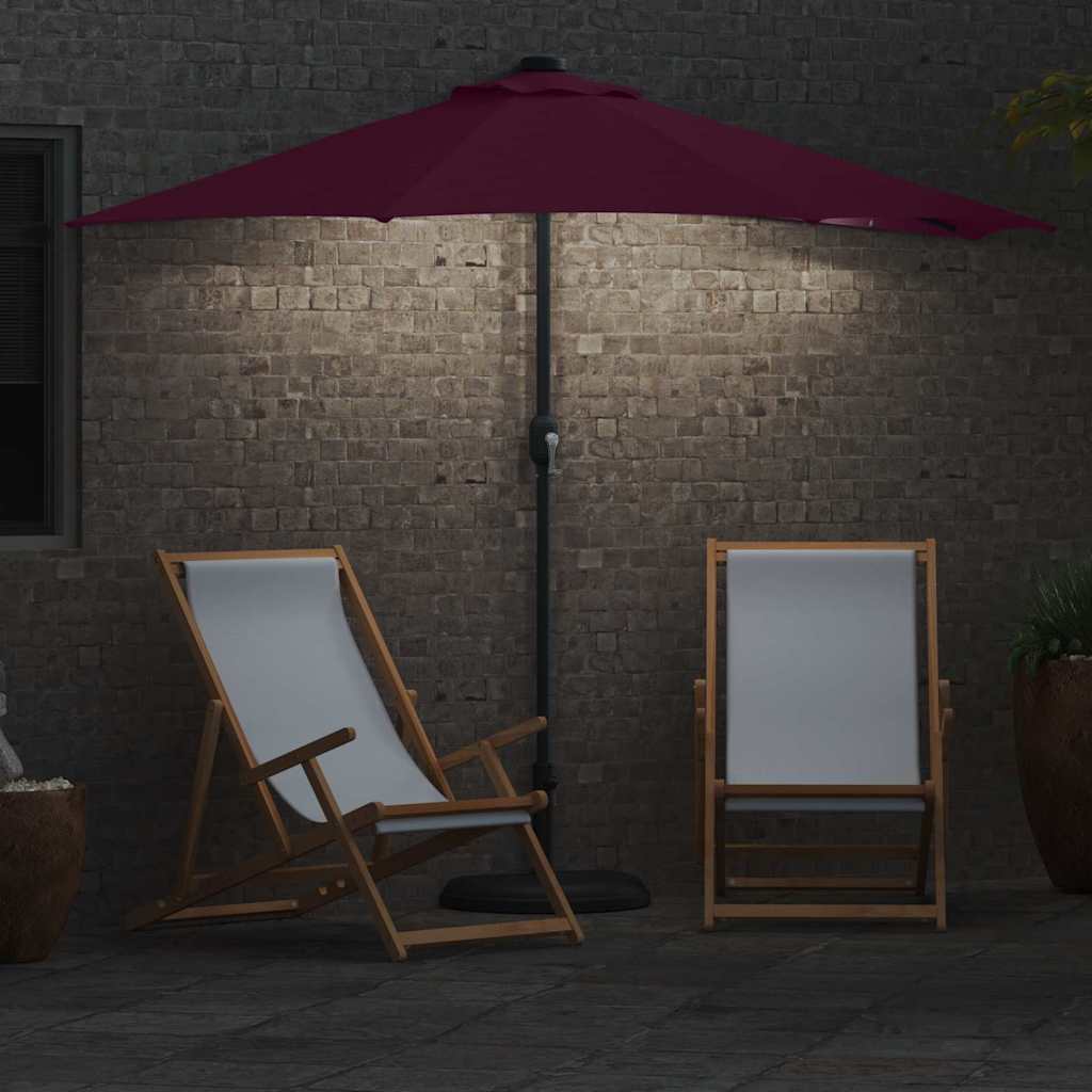 Kerti napernyő Bordeaux piros 294 x 150 x 224 cm