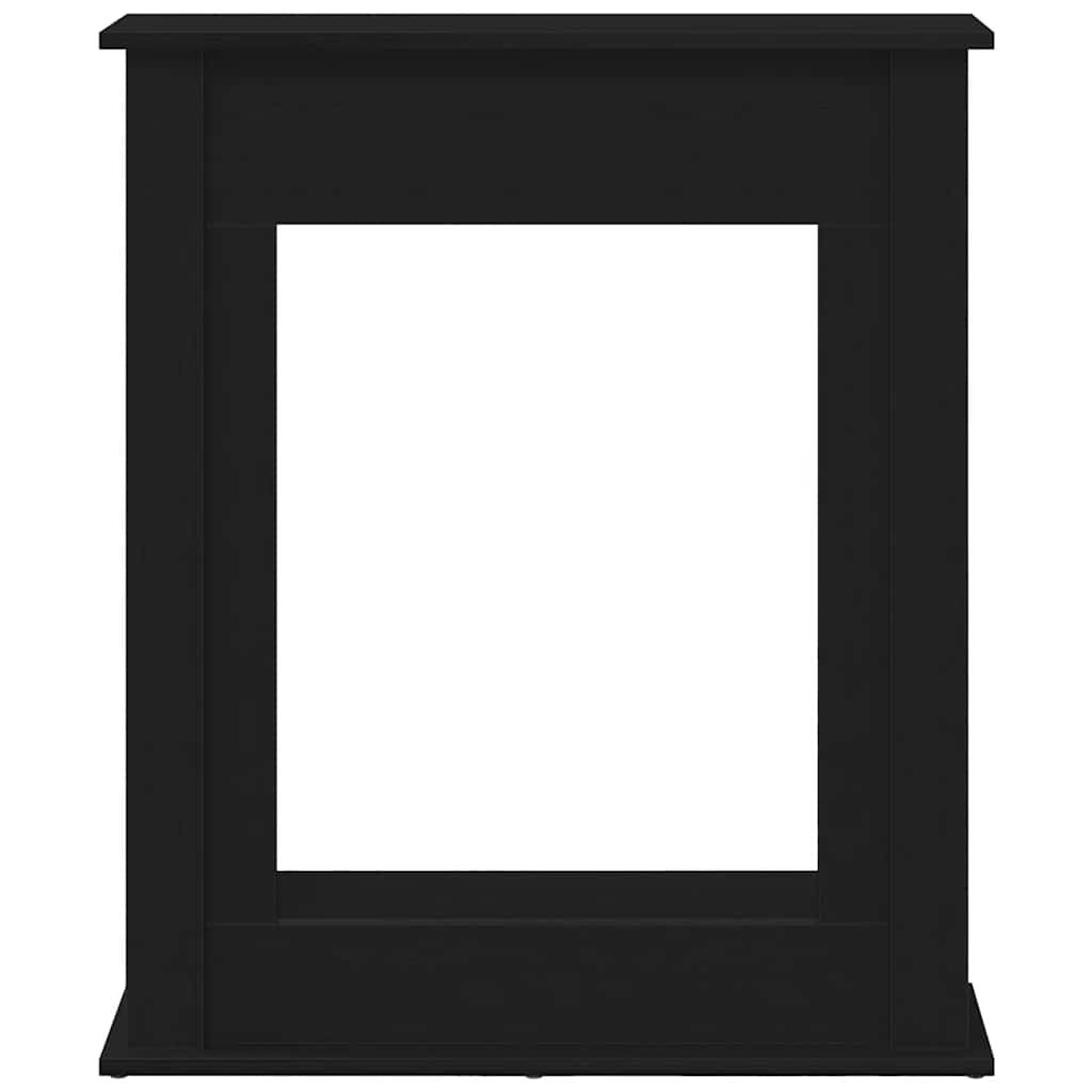 fekete tölgy színű szerelt fa kandallóburkolat 75x20x87,5 cm