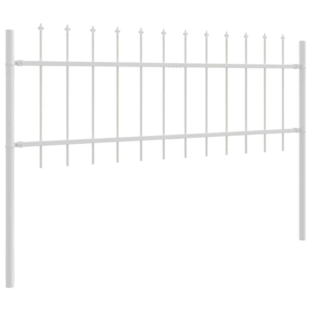 Kerti Kerítés 2 pcs Fehér 3,4 x 0,6 m Porfestett acél