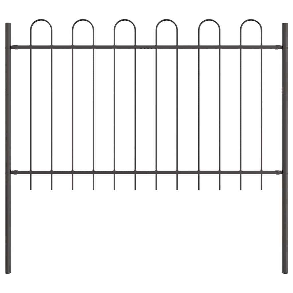 Kerti Kerítés BOXTEL 3 pcs 5,1 x 1,2 m Porfestett acél Szürke