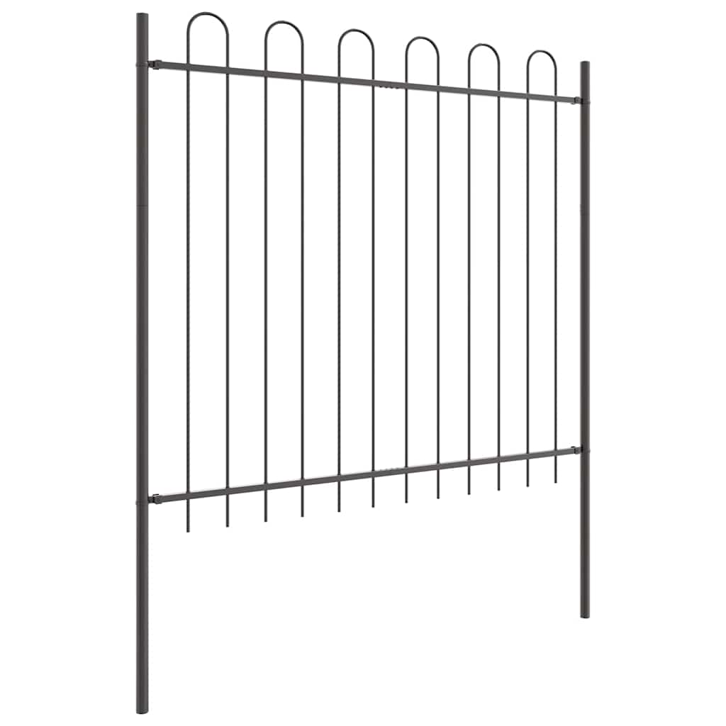 Kerti Kerítés BOXTEL 8 pcs 13,6 x 1,5 m Porfestett acél Szürke