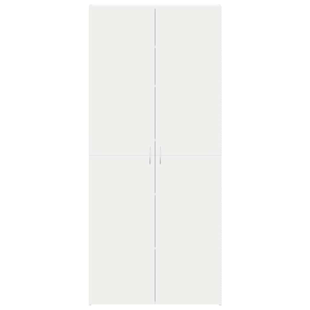 Cipőszekrény 80 x 35.5 x 180 cm Szerelt Fa Fehér