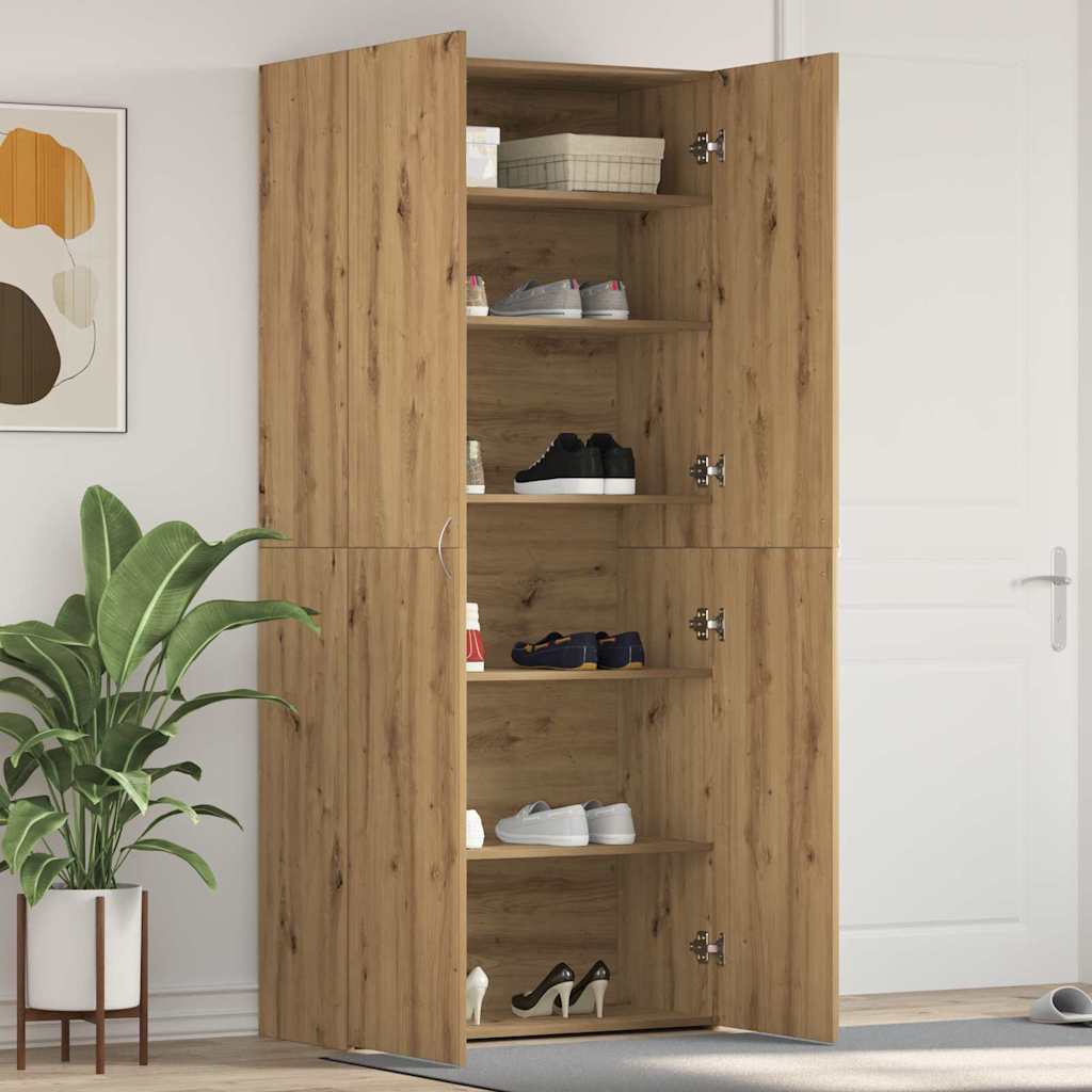 Cipőszekrény 80 x 35.5 x 180 cm Szerelt Fa Barna