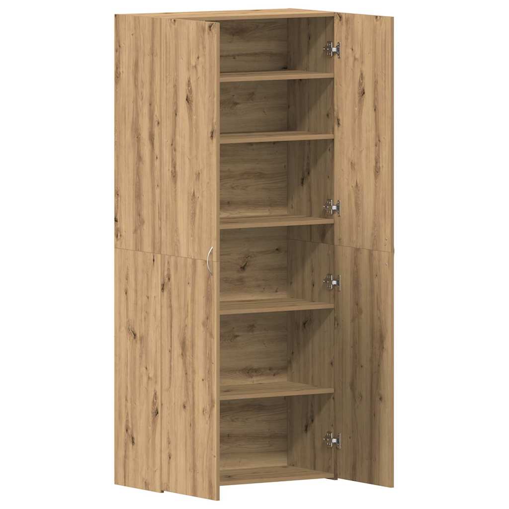 Cipőszekrény 80 x 35.5 x 180 cm Szerelt Fa Barna