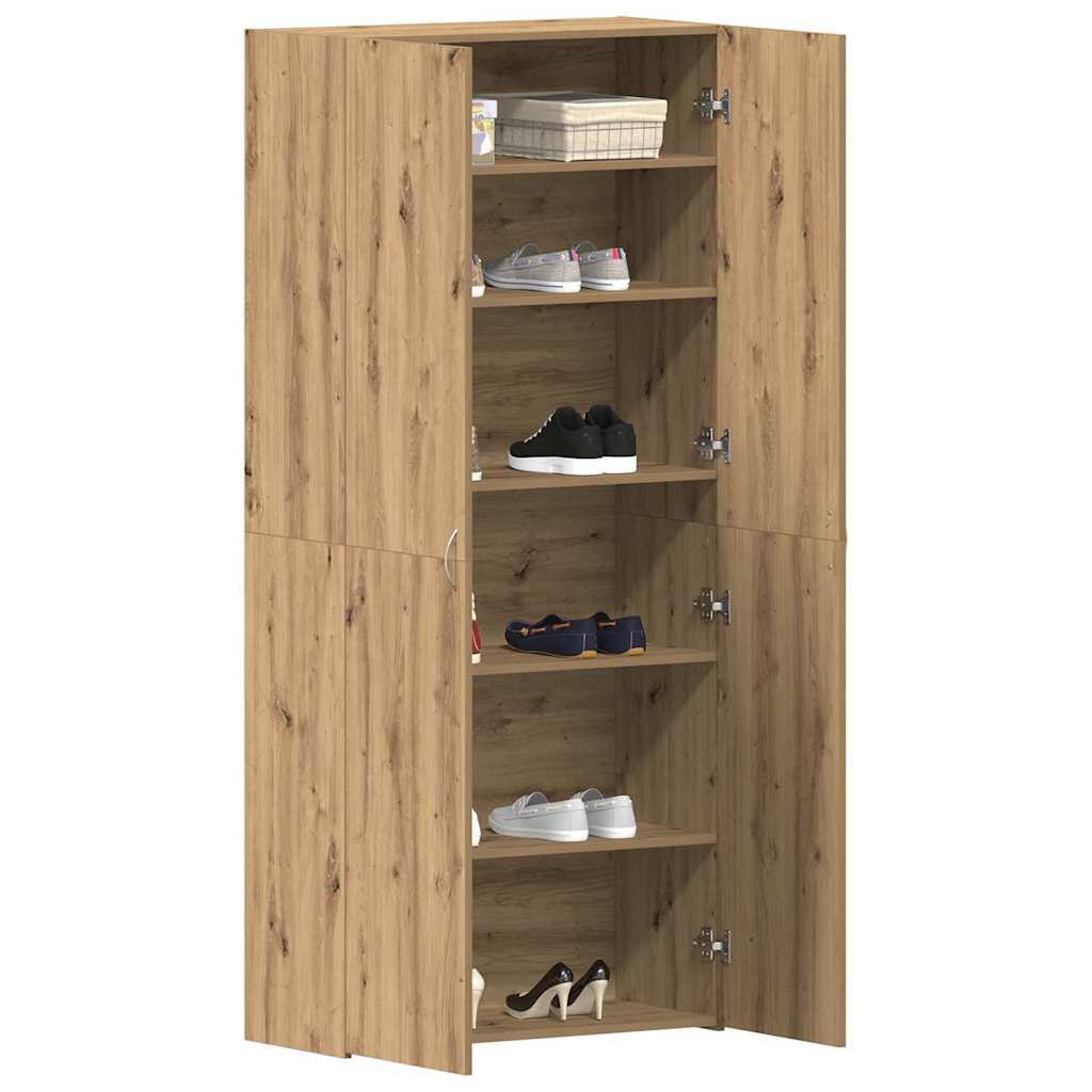 Cipőszekrény 80 x 35.5 x 180 cm Szerelt Fa Barna