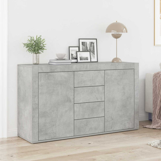 Széf fiókkal Beton Szürke 120 x 36 x 69 cm Faanyag