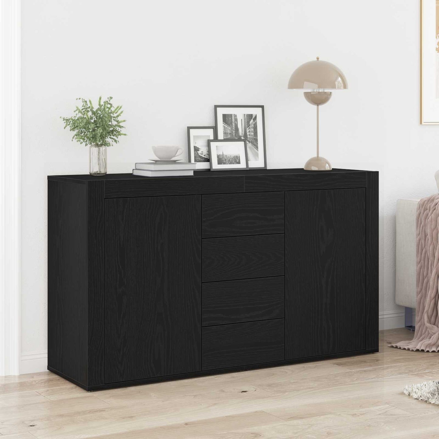 Széf Fekete tölgy 120 x 36 x 69 cm Szerelt Fa