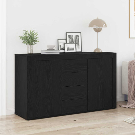 Széf fiókkal Fekete tölgy 120 x 36 x 69 cm Faanyag