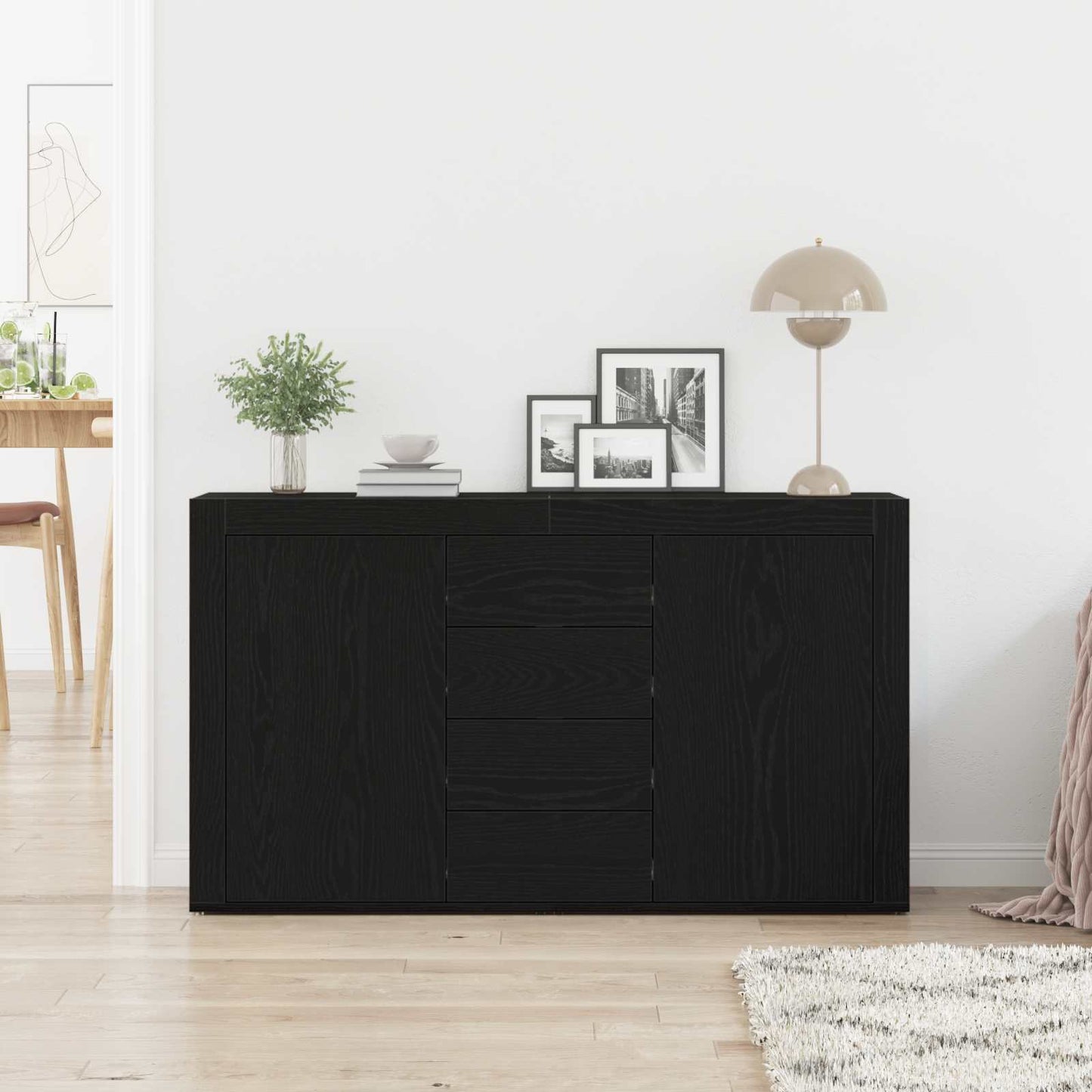 Széf Fekete tölgy 120 x 36 x 69 cm Szerelt Fa