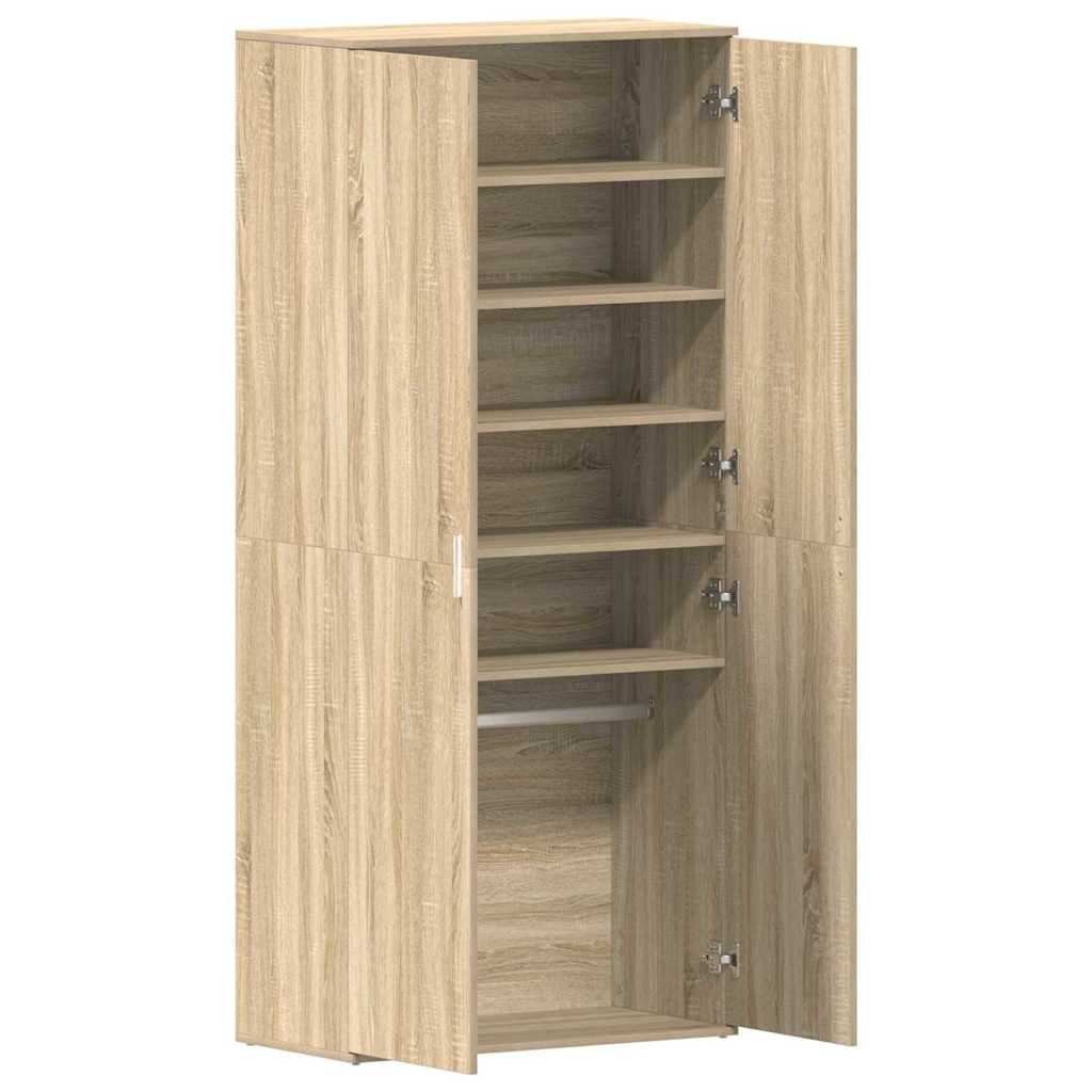 Cipőszekrény 80 x 39 x 178 cm Szerelt Fa Sonoma tölgy