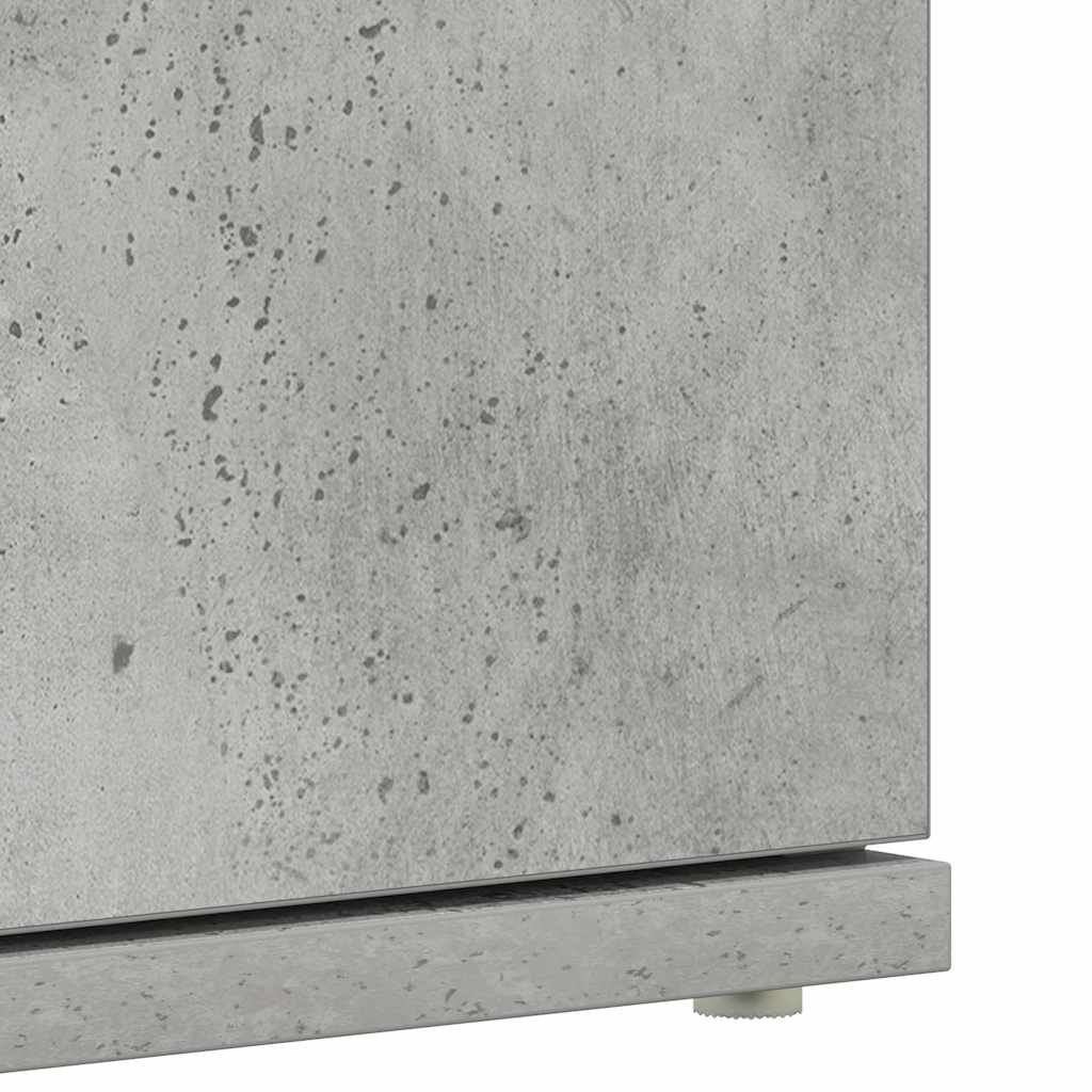 Cipőszekrény 80 x 39 x 178 cm Szerelt Fa Beton Szürke