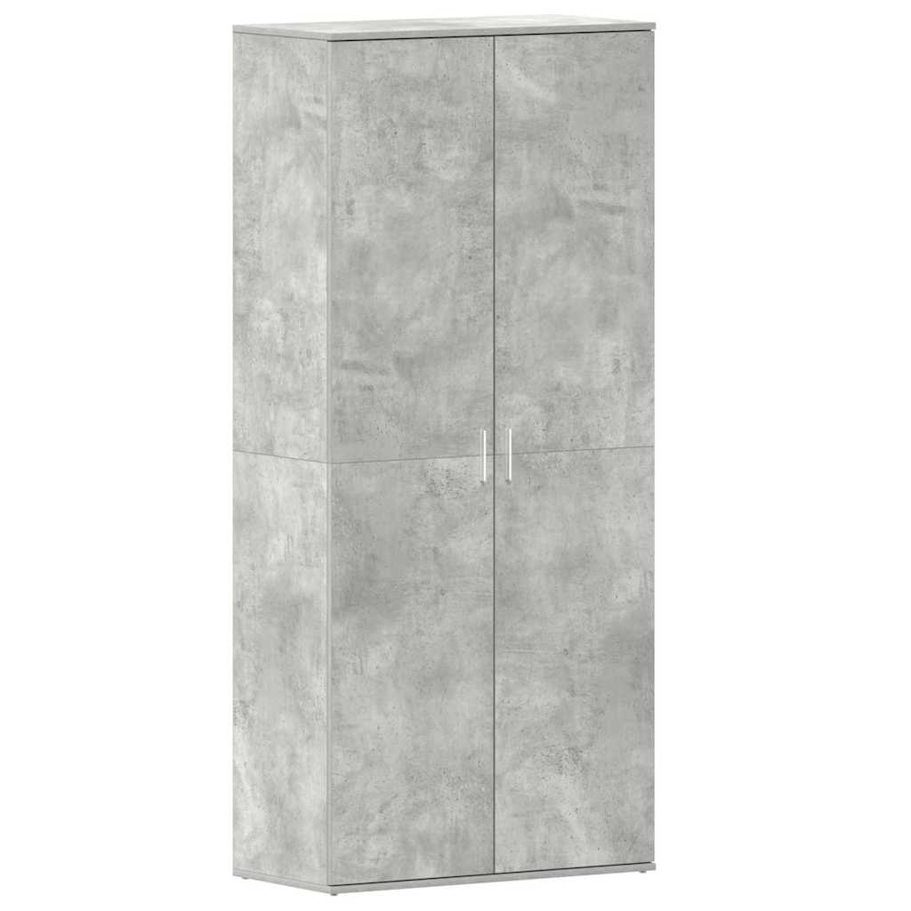 Cipőszekrény 80 x 39 x 178 cm Szerelt Fa Beton Szürke