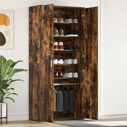 Cipőszekrény polcokkal Füstölt tölgy 80 x 39 x 178 cm Faanyag