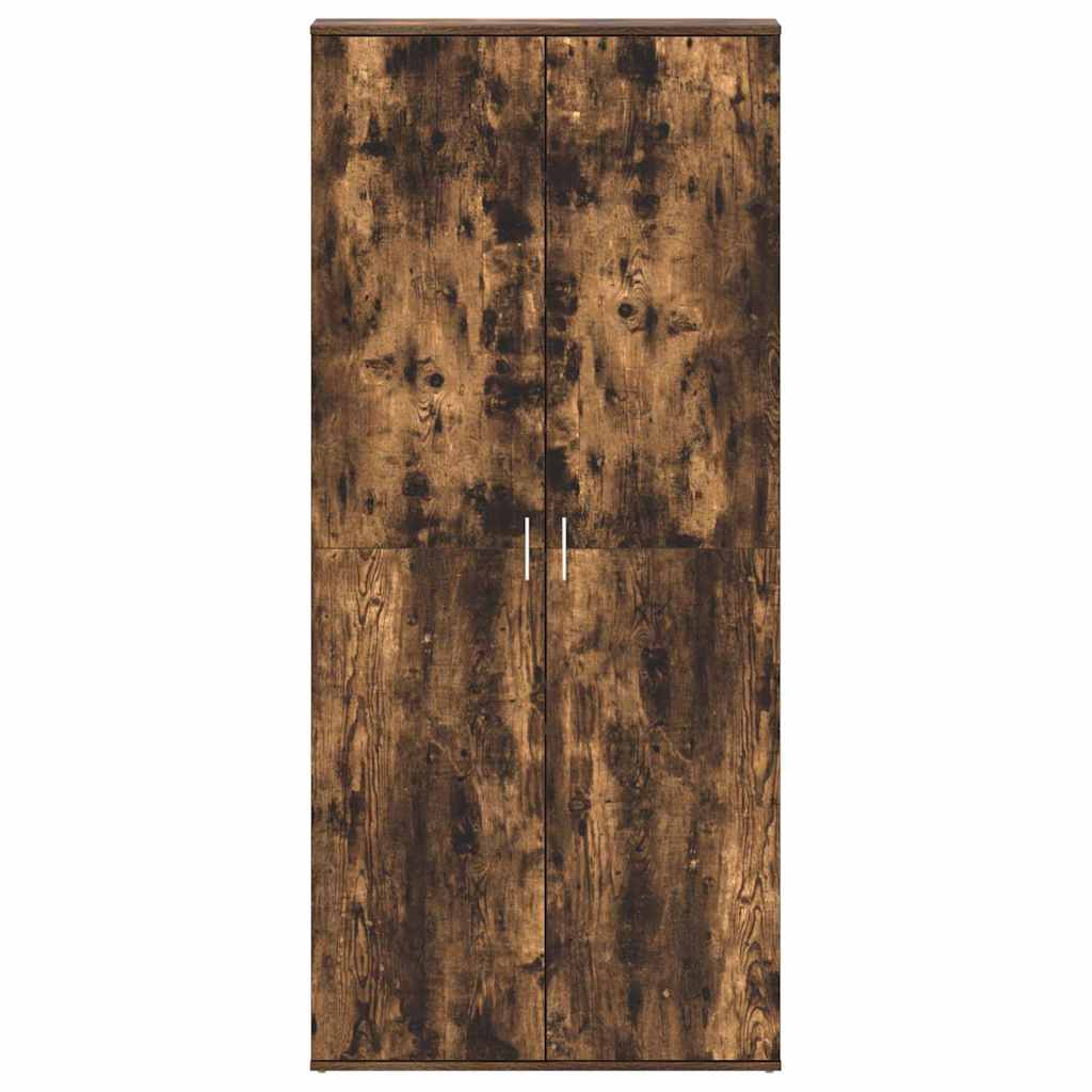 Cipőszekrény 80 x 39 x 178 cm Szerelt Fa Füstölt tölgy