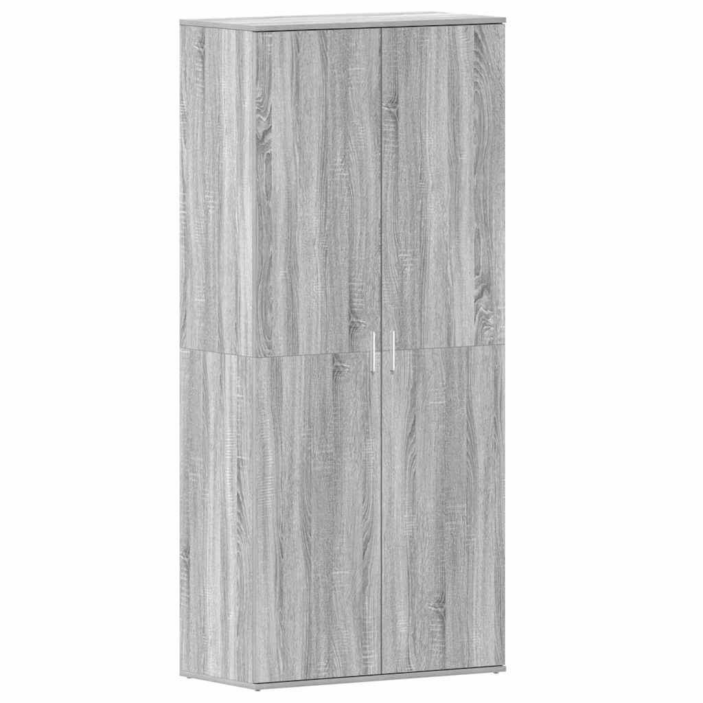 Cipőszekrény 80 x 39 x 178 cm Szerelt Fa Szürke Sonoma