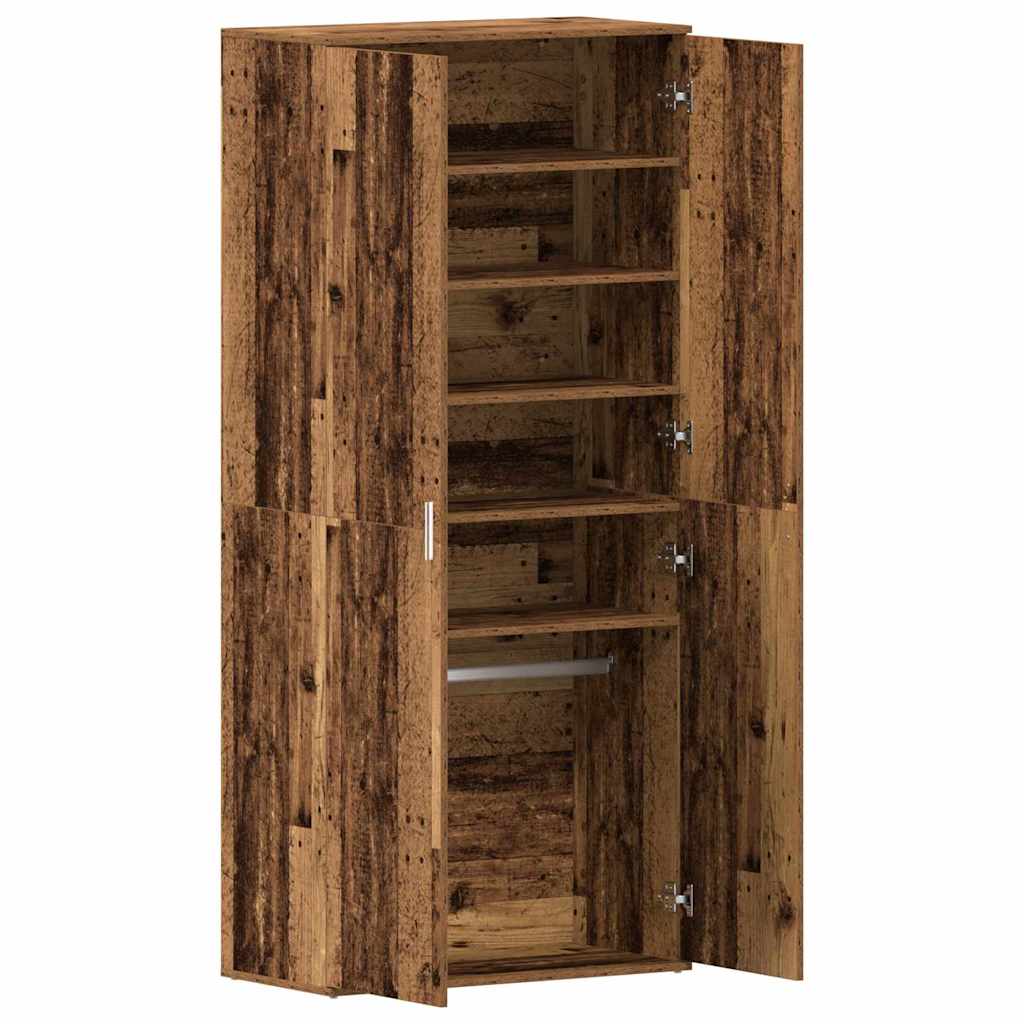 Cipőszekrény 80 x 39 x 178 cm Szerelt Fa Öreg fa