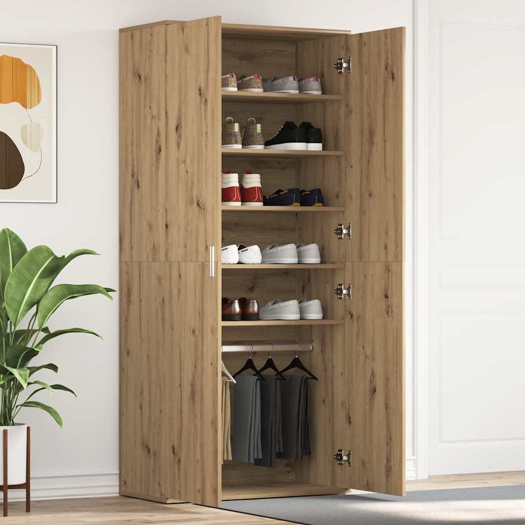 Cipőszekrény 80 x 39 x 178 cm Szerelt Fa Artisan tölgy