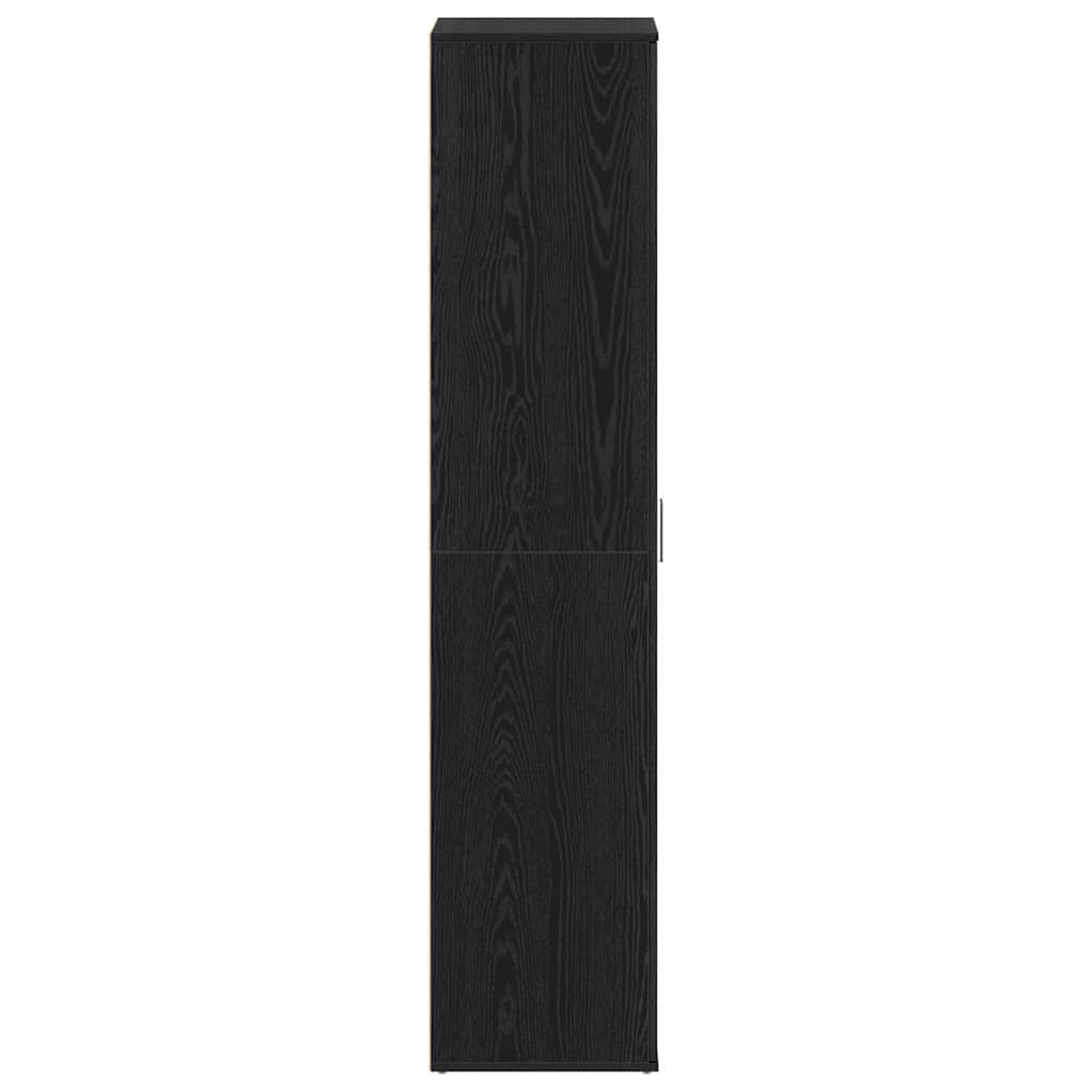 Cipőszekrény 80 x 39 x 178 cm Szerelt Fa Fekete tölgy