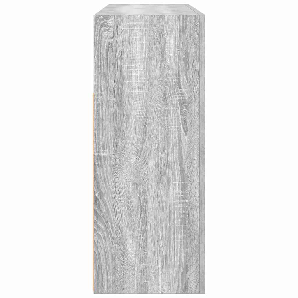 Széf LED -es lámpákkal Szürke Sonoma 116 x 30 x 75 cm Faanyag