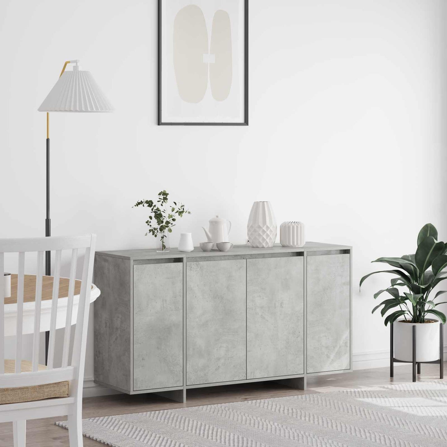 Széf Beton Szürke 135 x 41 x 75 cm Szerelt Fa