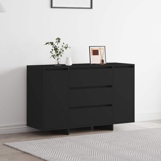 Széf fiókkal Fekete 120 x 41 x 75 cm Faanyag