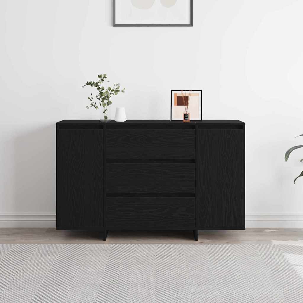 Széf fiókkal Fekete tölgy 120 x 41 x 75 cm Faanyag