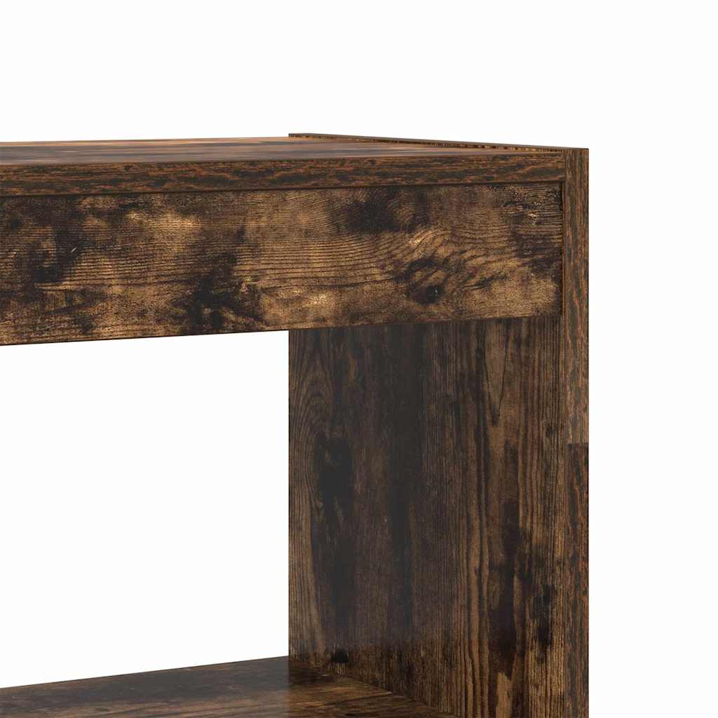 Könyvespolc 6 szintes 80 x 30 x 198 cm Szerelt Fa Füstölt tölgy