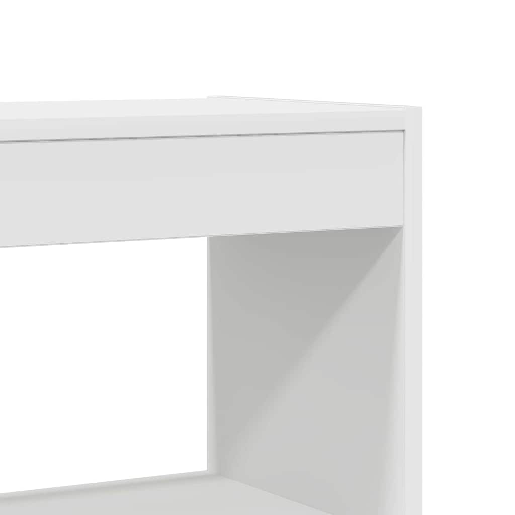 Könyvespolc 6 szintes 100 x 30 x 198 cm Szerelt Fa Fehér