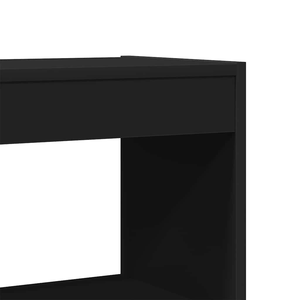 Könyvespolc 6 szintes 100 x 30 x 198 cm Szerelt Fa Fekete