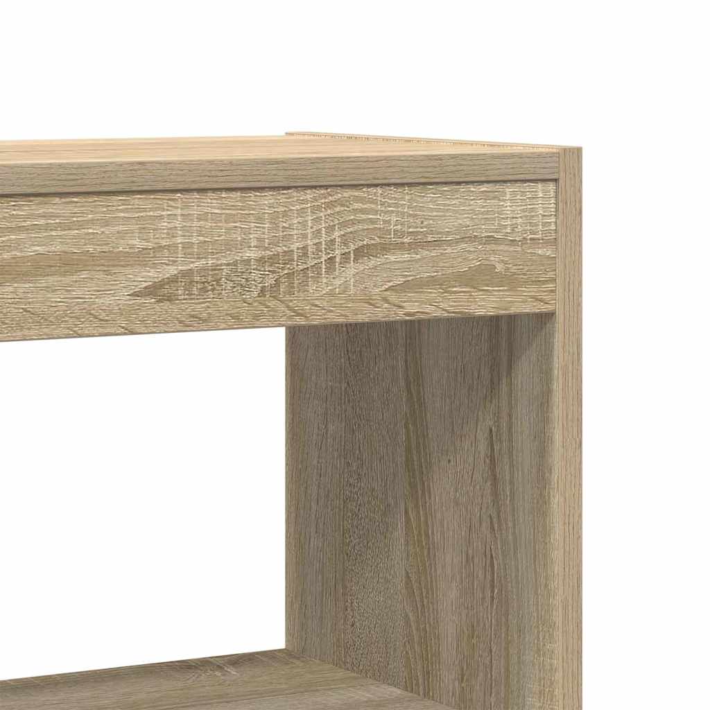 Könyvespolc 6 szintes 100 x 30 x 198 cm Szerelt Fa Sonoma tölgy