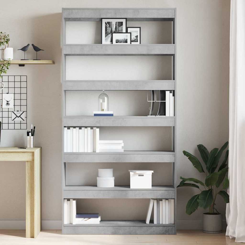 Könyvespolc Beton Szürke 100 x 30 x 198 cm Faanyag