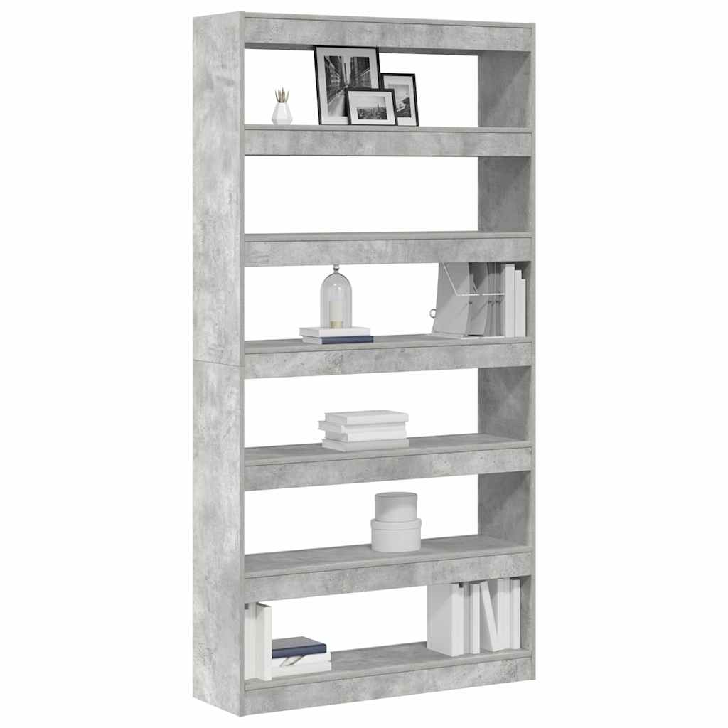 Könyvespolc Beton Szürke 100 x 30 x 198 cm Faanyag