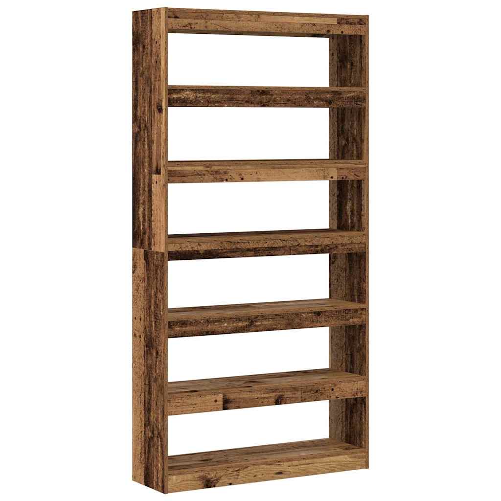 Könyvespolc 6 szintes 100 x 30 x 198 cm Szerelt Fa Hulladékfa