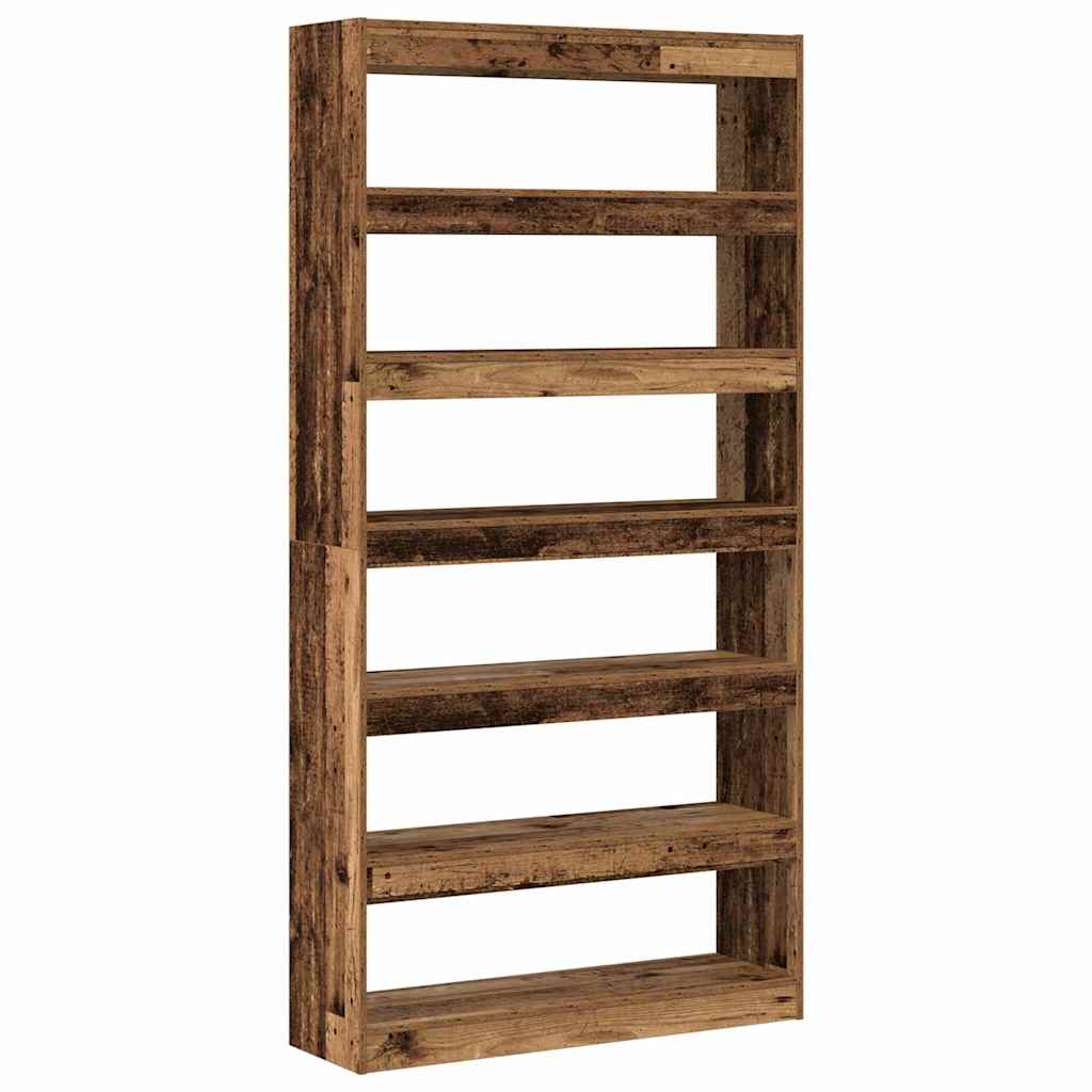 Könyvespolc 6 szintes 100 x 30 x 198 cm Szerelt Fa Hulladékfa