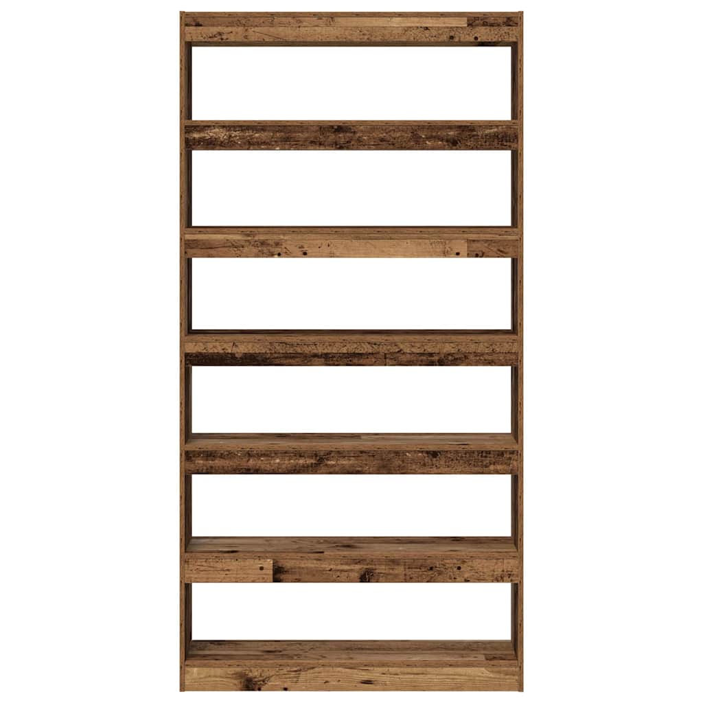 Könyvespolc 6 szintes 100 x 30 x 198 cm Szerelt Fa Hulladékfa