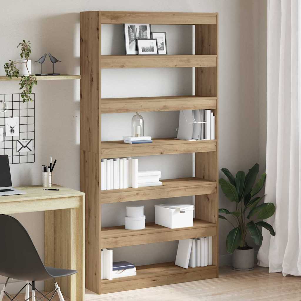 Könyvespolc 6 szintes 100 x 30 x 198 cm Szerelt Fa